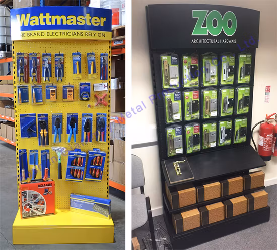 Prateleira de produto de exposição de metal Pegboard de suporte de ferramentas