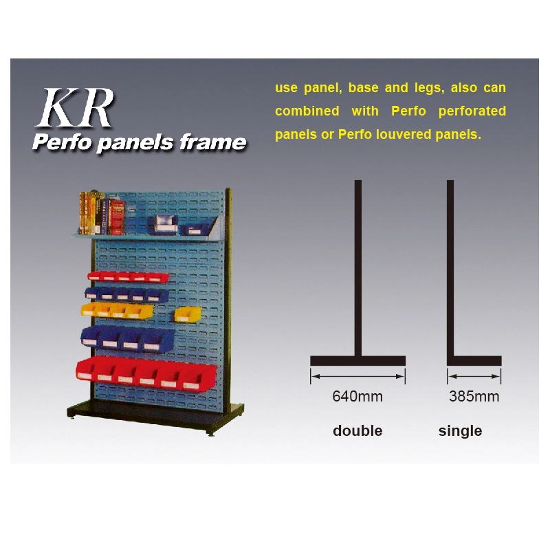 Medium Duty Garage Double Side Shelf with 8 Panel in Blue Color Light Duty Rack