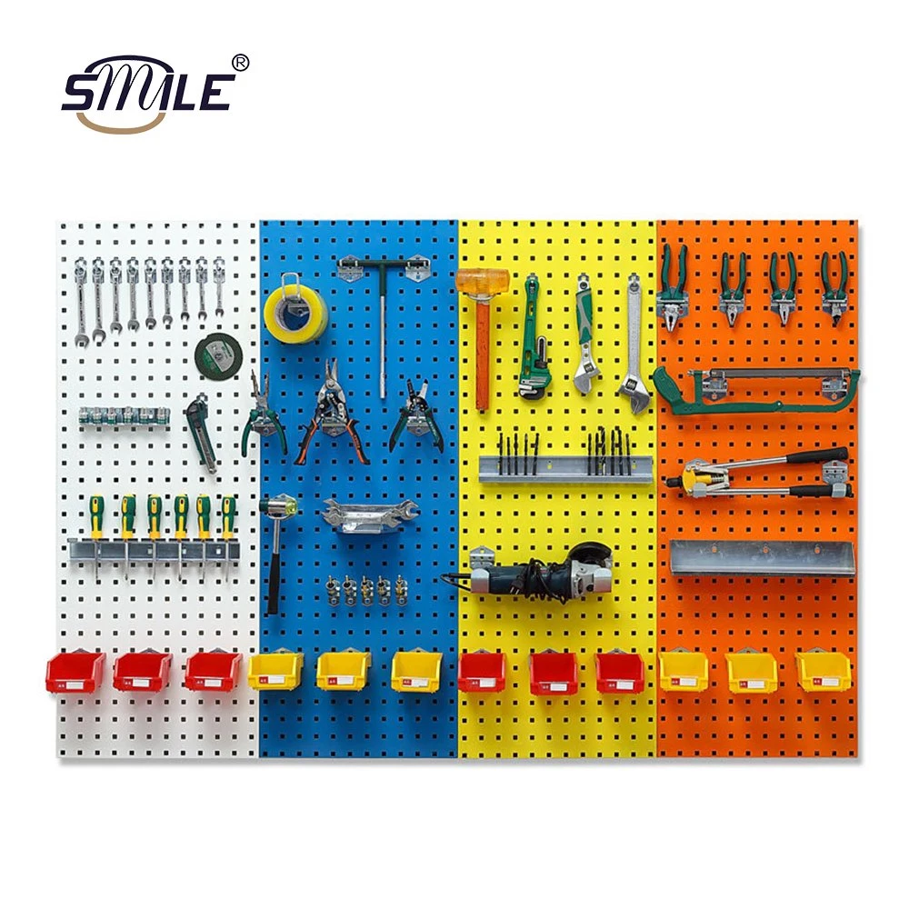 Smile Multifunctional Premium Hardware Tools Store Display Rack Shelf Factory Price Pegboard