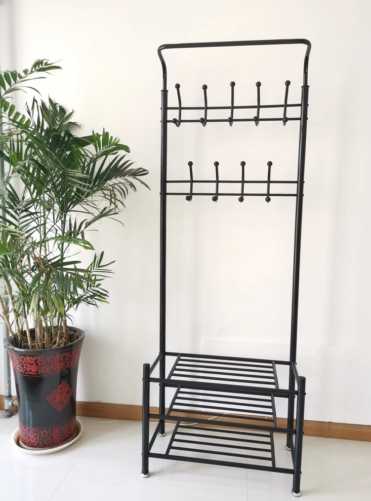 Wholesale Metal Home Furniture Clothes Display with Shoe Rack for Home/Hotel/Clothes Shop