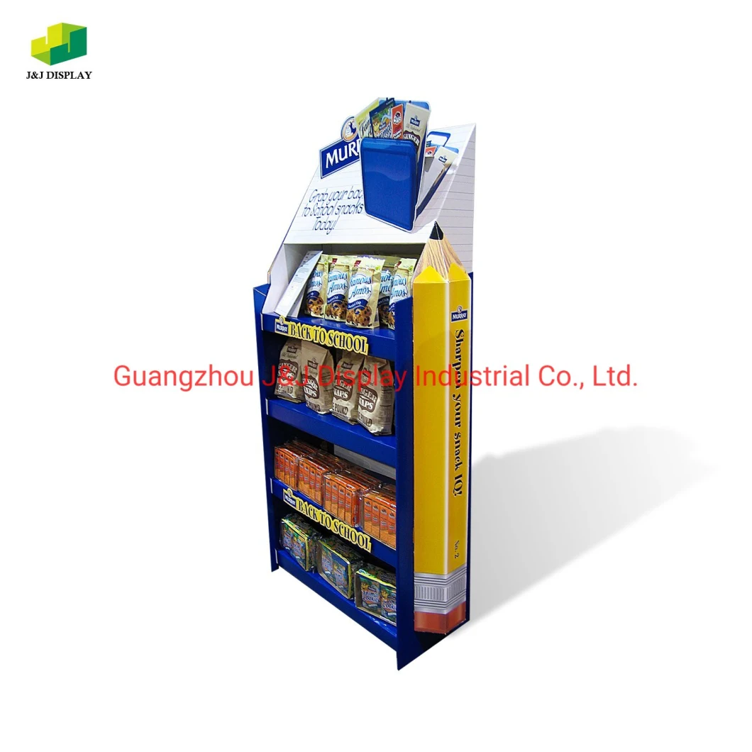 Cosmetic Paper Pop POS Cardboard Floor Display Stand Fsdu for Supermarkets Display Shelf