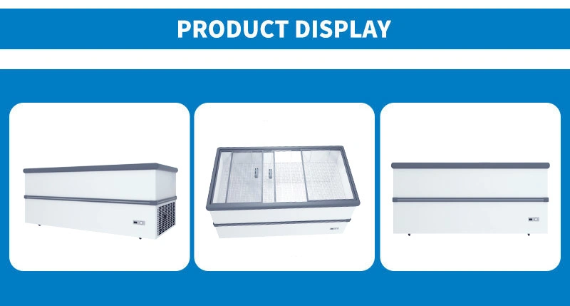 Combine Frozen Fish Island Freezer Butcher Equipment for Supermarket