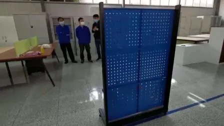 Prateleira de material móvel para garagem de serviço médio com 6 painéis em rack de serviço leve de cor azul