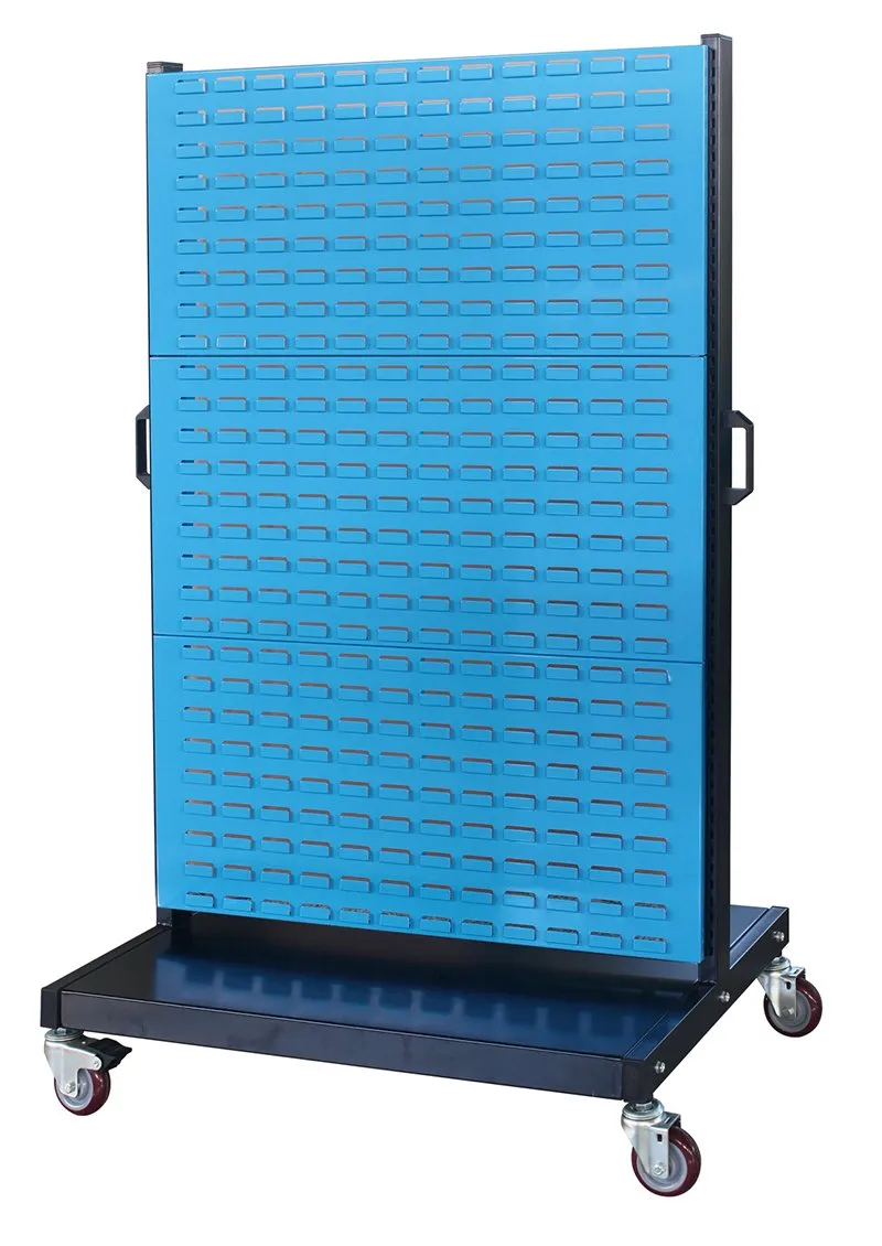 Prateleira de material móvel para garagem de serviço médio com 6 painéis em rack de serviço leve azul